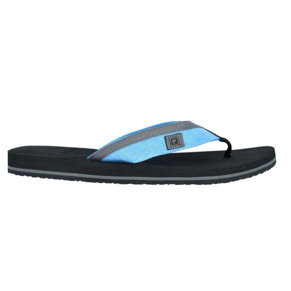 Qwave Men's Comfort Sandals, Black/Blue, Size 12/13 - Picture 3 of 4